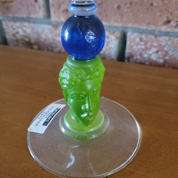 Tiki Man Blue Green Richard Jolly Martini Glass 1996 - Picture 5 of 6